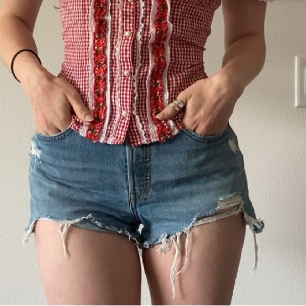 Levi’s 501 Distressed Denim Shorts